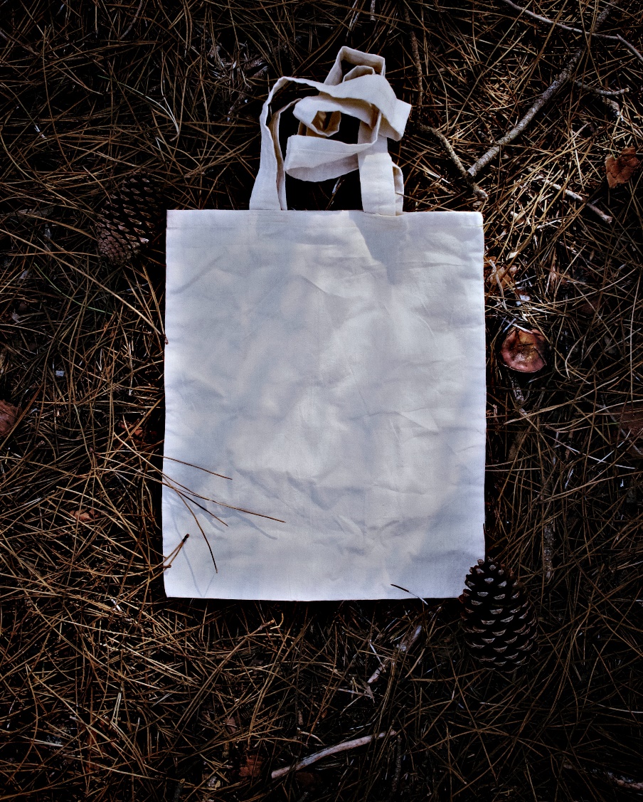 a tote bag on the ground