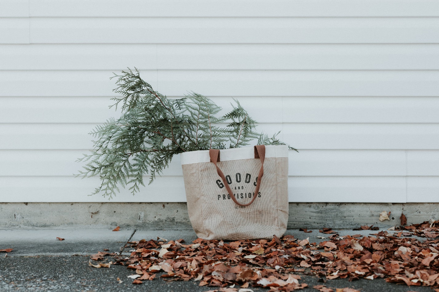 a tote bag on the ground