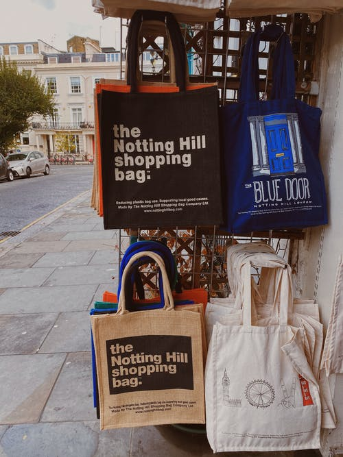 tote bags with texts and designs 